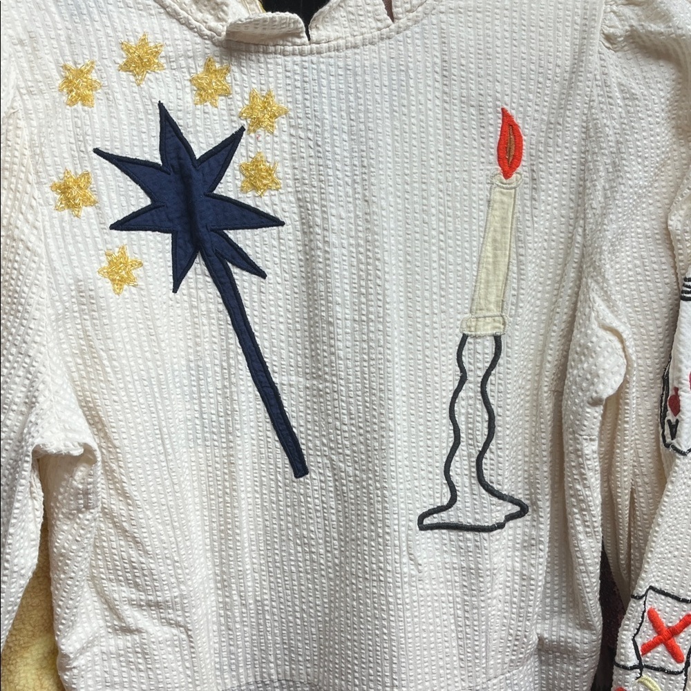 Stella nova seersucker magic Katara Handcrafted Midi Dress Size Large - Picture 9 of 14